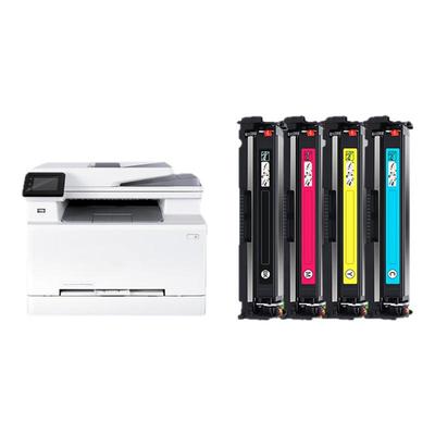 含芯片适用惠普M283fdw硒鼓206A M282nw/fdn W2110A墨盒M255dw/nw墨粉W2210A 207a彩色打印机碳粉M283cdw/fdn