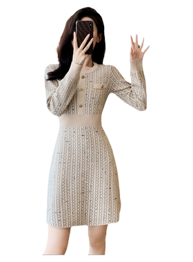 法式名媛气质高级感百搭连衣裙女