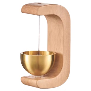 家用多巴胺门铃木质风铃吸门式入户进门提醒挂件门铃铛门撞铃挂饰