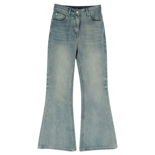 AHY 高棉美式水洗色显瘦牛仔喇叭裤女2024夏季新款百搭时髦裤子