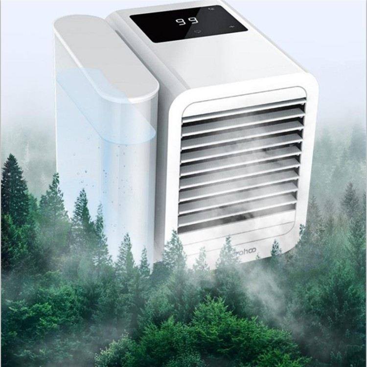 新款直销跨境迷你桌面冷风机 办公室制冷加湿风扇无叶喷雾降温机u