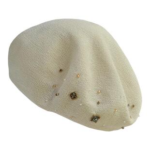 日本和纸贝雷帽女士夏时尚百搭画家帽2026年春优雅薄款八角帽子女