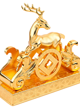 李居明2026鹿王镇五黄摆件