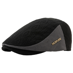 秋冬帽子男款冬季2025新款针织贝雷帽女时尚百搭鸭舌帽男士前进帽