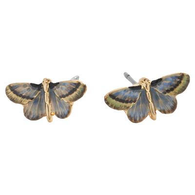 【崽崽同款】Fable蓝色艺术蝴蝶耳钉珐琅彩耳环首饰小众独特气质