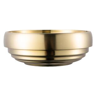 304不锈钢碗双层防烫大号汤碗家用创意餐具金色韩式拉面碗吃饭碗