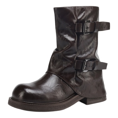 星期六厚底裤管靴短靴女骑士靴