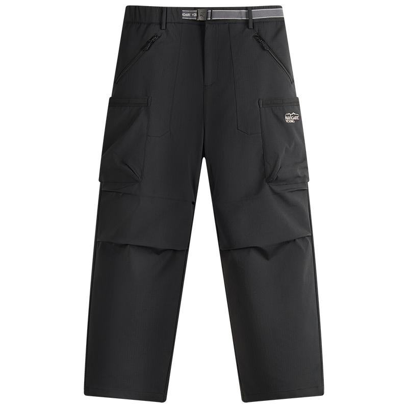 [张新成同款]Navigare小帆船工装潮流休闲裤男秋冬户外宽松伞兵裤