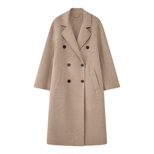 本初Max801经典气质双面羊绒大衣女25秋冬长款双排扣羊毛呢外套