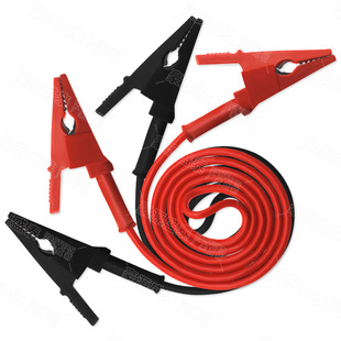 纯铜双头鳄鱼夹测试线开口20mm鳄鱼护套夹带线大电流高压连接导线