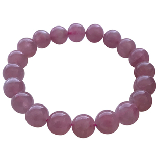 天然紫马粉手链马达加斯加老矿单圈粉水晶果冻体粉晶手串深紫水晶