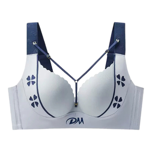 大码薄内衣女胖mm200斤大胸显小胸调整型承托运动无痕文胸收副乳