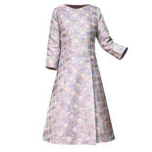 老宋锦连衣裙大方得体2026春季新款正式场合端庄初春妈妈婚宴裙子