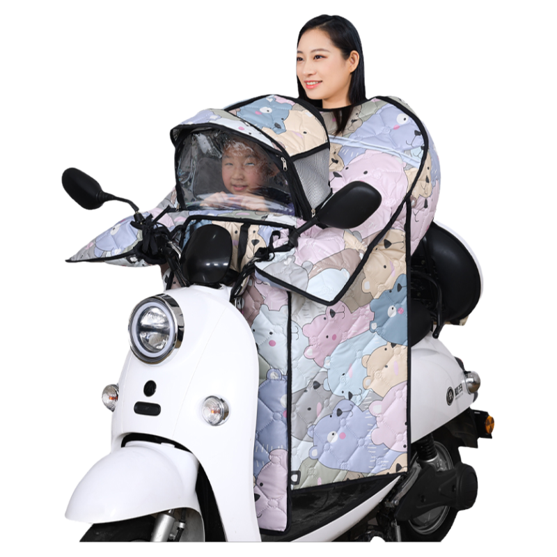 亲子电动车挡风被夏季带小孩