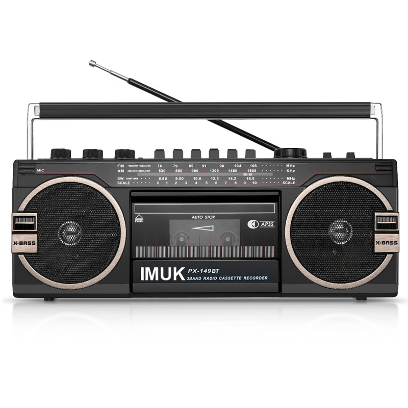 IMUK全新复古录音机老式怀旧磁带机卡带机U盘插卡蓝牙音箱收音机