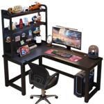 转角电竞桌电脑桌双人台式家用拐角书桌书架卧室L型学习办公桌子