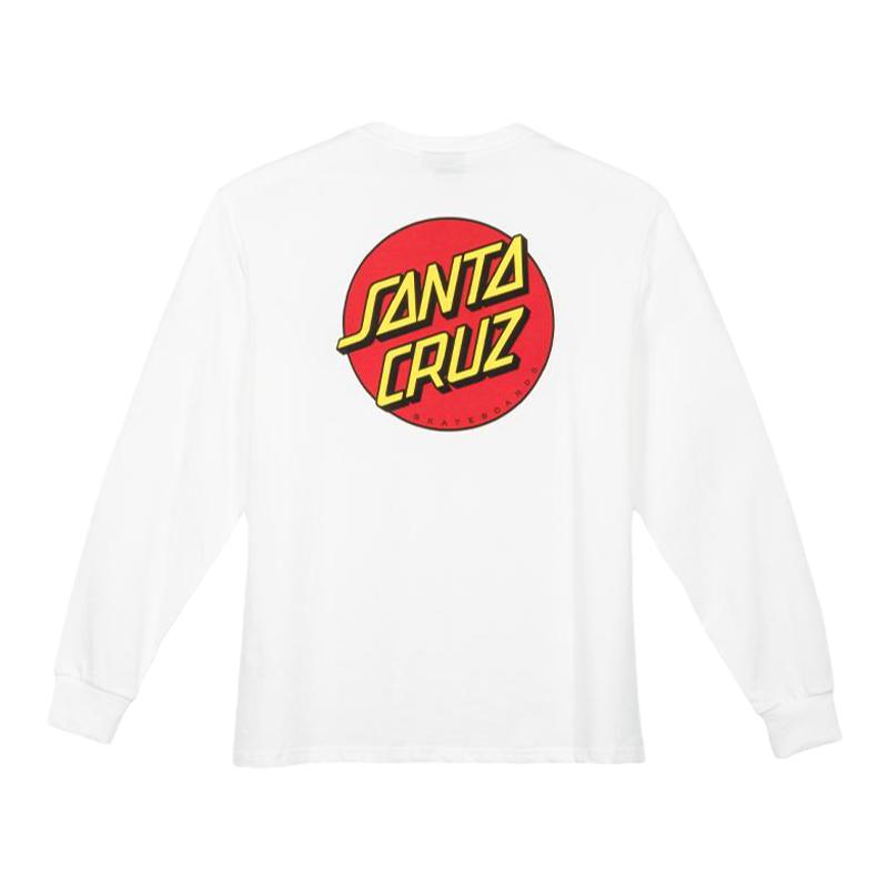 美国Santa Cruz 红点logo美式复古长袖t恤潮牌男女宽松滑板上衣