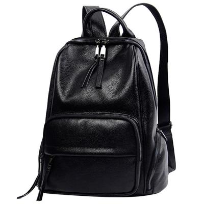 荟妮真皮大容量女式双肩包