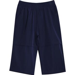 胖男童速干七分裤中大童裤子夏季薄款运动裤胖男孩凉感直筒裤宽松