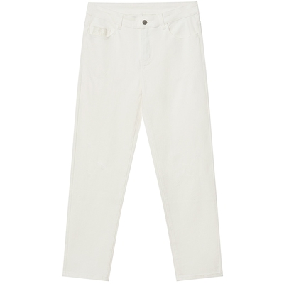 JDV商场同款白色棉质休闲牛仔裤