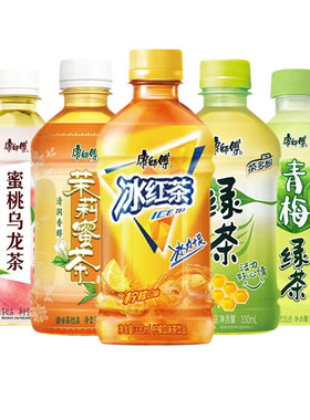 康师傅茶饮料330ml6瓶装冰红茶冰糖雪梨茉莉蜜茶青梅绿茶水饮小瓶