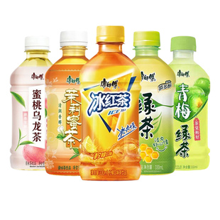 康师傅茶饮料330ml6瓶装冰红茶冰糖雪梨茉莉蜜茶青梅绿茶水饮小瓶