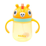 Nuby努比3D卡通动物吸管杯360°饮水儿童水杯双手柄240ml