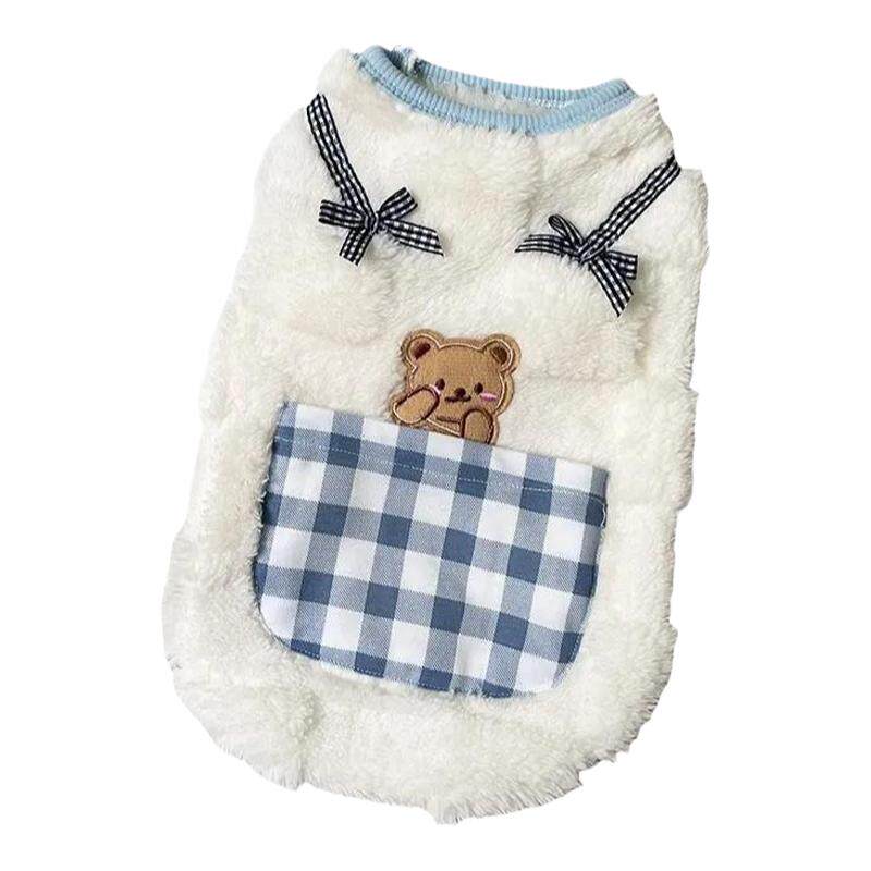 猫咪衣服幼猫秋冬款卫衣英短蓝猫布偶金渐层保暖加厚宠物口袋背心