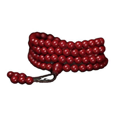 朱砂念珠原矿紫金砂手链108颗佛珠多圈手串男女本命年护身符转运