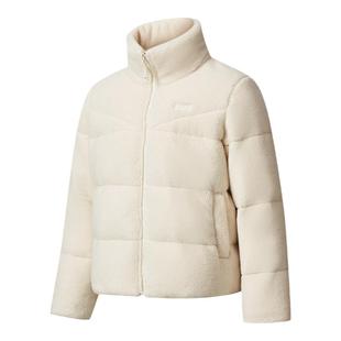 鸿星尔克羽绒服女冬季新款女士羊羔绒羽绒衣夹克女款立领外套女装