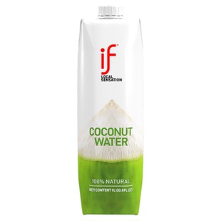 泰国进口if100%椰子水礼盒装春节新年礼物NFC孕妇家庭1L*4瓶饮料