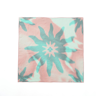 瞬时山野Monterest户外苎麻棉多造型叠带花纹图案GD风格头戴方巾