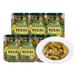林家铺子俄式乳黄瓜340g*6罐俄罗斯风味腌黄瓜罐头下饭菜汉堡配菜