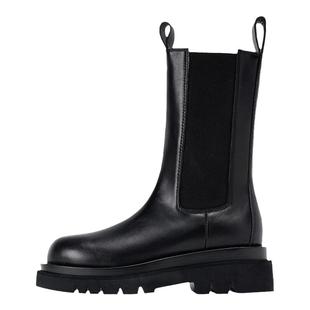 mona切尔西靴2025秋季新款英伦烟筒短靴中筒厚底马丁靴女春秋单靴