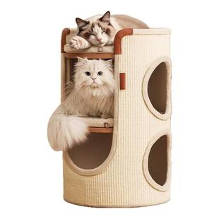 hoopet剑麻桶猫抓板耐磨不掉屑猫窝猫爬架一体双层四季通用猫冬天