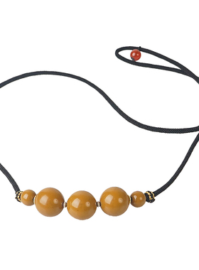 土星陨石五福珠锁骨链18mm手工气质天然礼正百搭简约精品原石太空