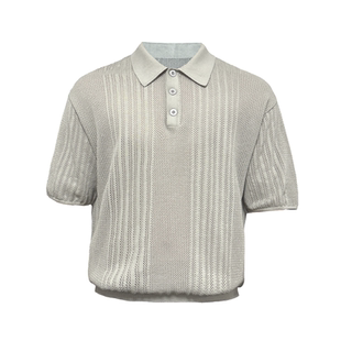 JCAESAR TEE 镂空polo领坑条短袖 纯棉纱线 特殊肌理 合体多色