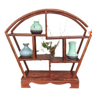 刺猬紫檀红木小博古架摆件中式古典花梨木花具架多宝阁实木桌面