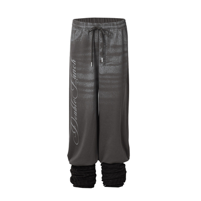 DP秋冬原创袜套印花休闲宽松卫裤