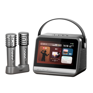 索爱v8歌词k歌音箱家庭ktv点歌机话筒一体麦克风唱卡拉ok蓝牙音响