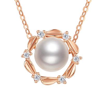 谢瑞麟淡水珍珠18K金钻石项链