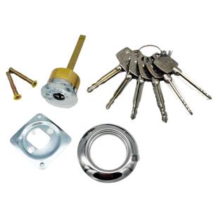 防盗门老式十字锁芯美心盼盼外装门撞锁单头十字带尾机械实力锁头