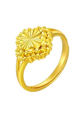 赛菲尔足金999.9四叶草戒指