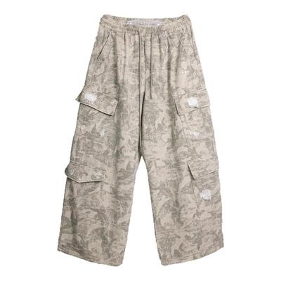 CBXLAB街舞潮牌废土游牧风系列美式做旧嘻哈休闲长裤辣妹个性上衣