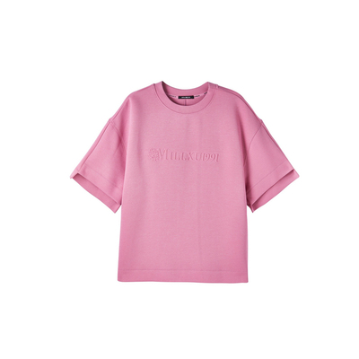 U/TI联名款粉色空气棉短袖T恤女装 百搭休闲上衣尤缇时尚春季新款