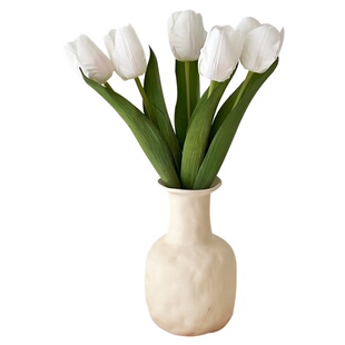 元气角落 ins风高档仿真花郁金香花瓶摆件客厅餐桌假花装饰摆设