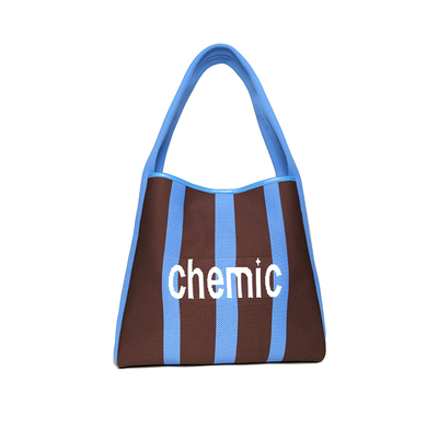 条条包复古条纹针织包