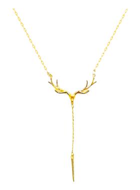 圣诞限定礼物镀黄金色项链纯银