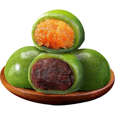 艾草青团网红零食糯米团子