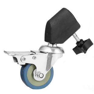 魔术腿万向轮 摄影灯架脚轮 影室灯三脚架移动滑轮2.8米灯架魔术腿C型架专用滚轮底轮地轮刹车地脚轮子配件